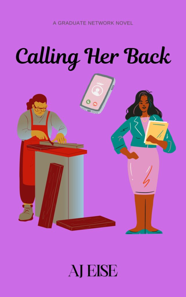 The cover for the lesbian romance novel Calling Her Back by AJ Eise.